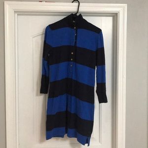 J crew navy and cobalt blue  dress SIZE M